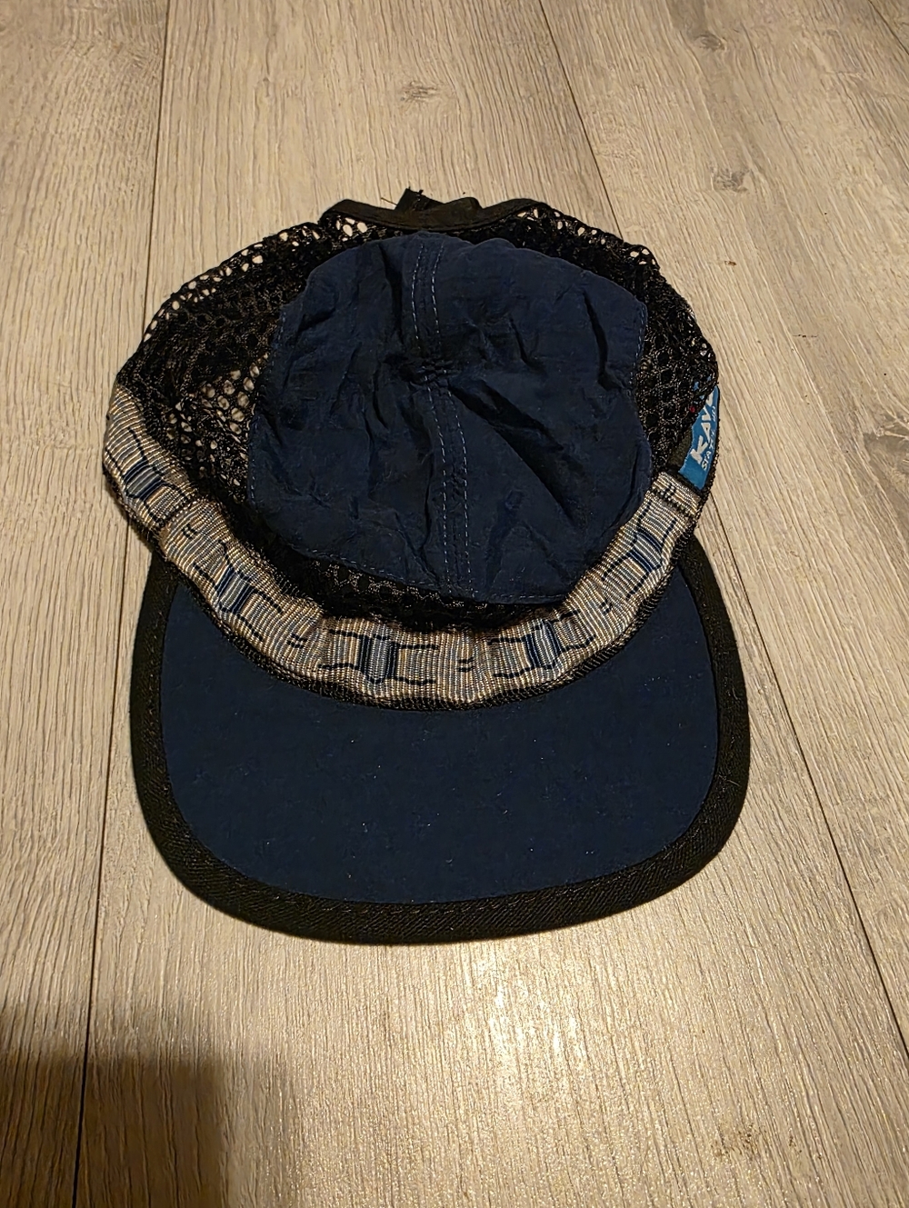Kavu Navy Cap with Black Mesh and Tan Trim